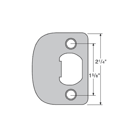 - Kwikset 83031 UL Listed 1/4 Inch Round Corner Full Lip Strike Plate