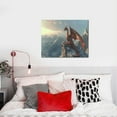 thumbnail image 4 of Xecao Red Dragon Mountain Sunrise for Waterproof Framed Canvas Art - Modern Home Decor with Real Wood Frame for Gifting and Interior Design,Horizontal, 4 of 6