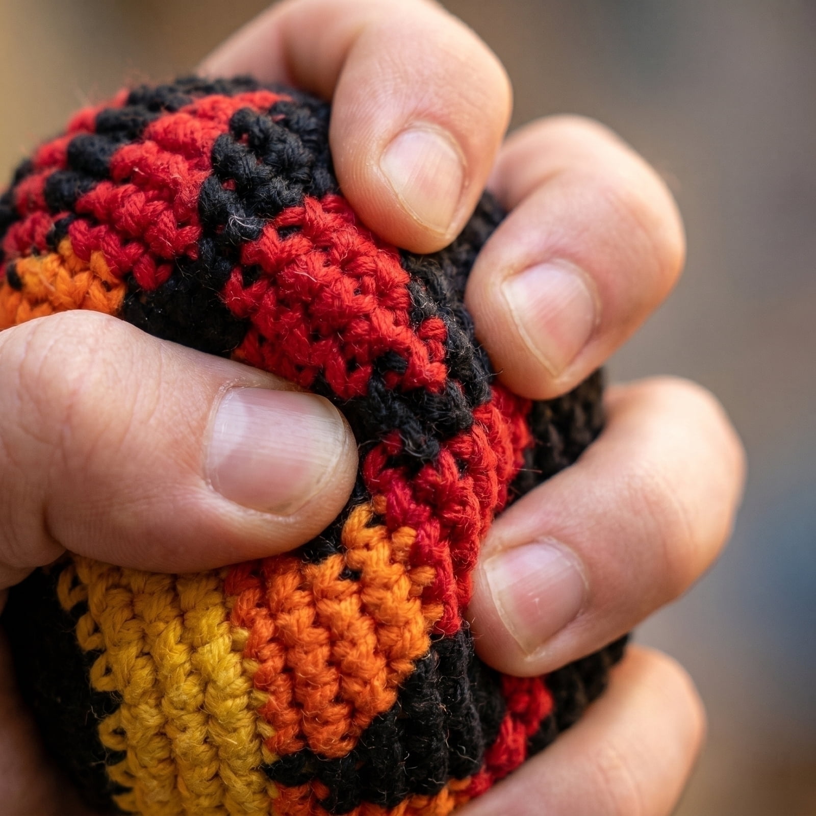 1-Pack Flame Pattern Crochet Juggling Balls Sack Balls Foot Bag