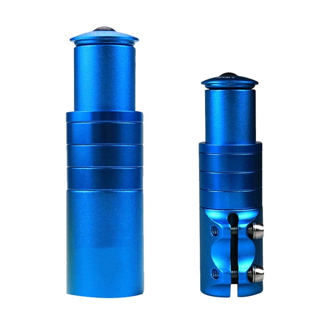 Blue Height-Adjustable Mountain Bike Fork Stem Extender: Premium Cycling Accessory for Customized Riding Comfort, Easy Installation, Durable & Compact Design for All Terrains