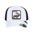thumbnail image 2 of Unisex V2 Embroidered The Deer, 5-Panel Trucker Hat, White/Black, Adjustable Fit, 2 of 3