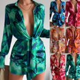 thumbnail image 3 of Txlixc Vestido de camisa de mujer con mangas largas impresas Txlixc moda, 3 of 3