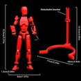 thumbnail image 5 of Robot móvil multiarticulado de 13cm, maniquí impreso en 3D, figuras de acción, juguetes para niños y adultos, modelos de ensamblaje, juguetes antiestrés con soporte, 5 of 5