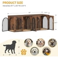thumbnail image 7 of Hzuaneri Dog Crate Furniture for 2 Dogs, 63" Large Dog Kennel with Divider and Cushion for Medium Large Dogs, Double Dog Crate Furniture TV Stand, Rustic Brown, 7 of 7