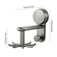 thumbnail image 3 of Suction Cup Kitchen Utensil Holder Wall Mount Rotating Hook for Spoons Ladles No Drill Storage Rack Space Saver(Gray), 3 of 6
