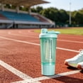 thumbnail image 5 of Handheld Fitness Sports Water Cup - Protein Powder Shaking Cup Mixing Bottle, Portable Leakproof Blender Bottle with Mixer, Mint Green, Ccwuwei, 5 of 7