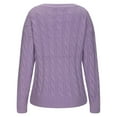thumbnail image 6 of GigrtiJin Women's V-Neck Knitted Sweater Long Sleeve Casual Solid Color Sweater Blouse Warm Comfy Pullover Tops, 6 of 6