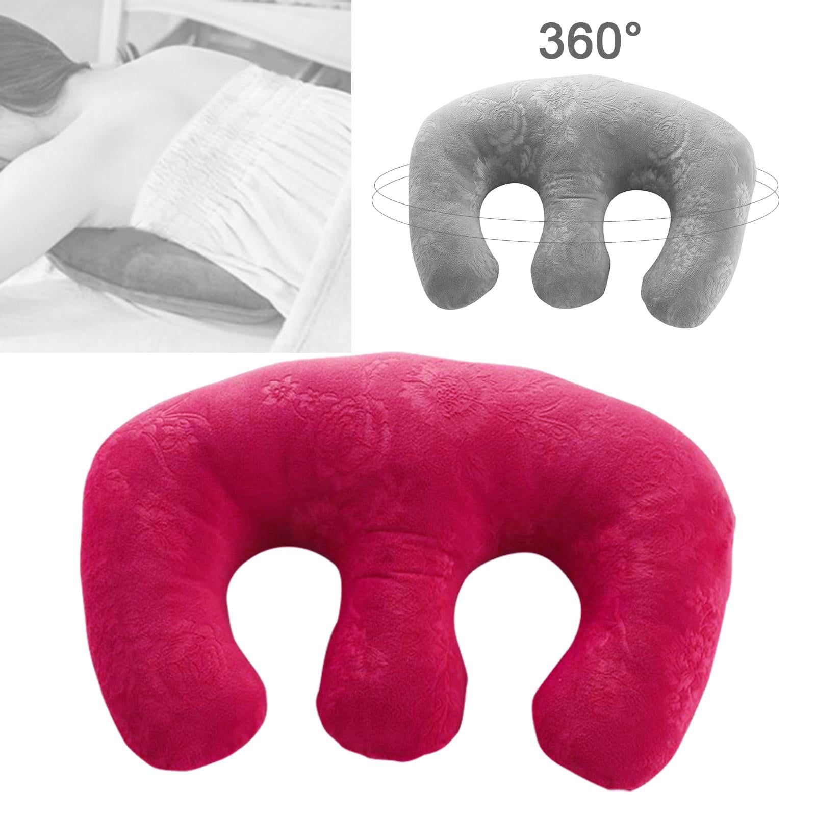 Detachable Chest Pillow Pillow for SPA Beauty Salon Home - Rose Red