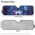 thumbnail image 7 of Yuyamidu Wolf Windshield Sun Shade Compatible with Wrangler Rubicon Sahara TJ JK JKU 2 & 4 Door Galaxy Car Sun Shade Keep Your Vehicle Cool, 7 of 7