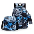 thumbnail image 2 of Back to School 3 in 1 Backpack Combo, Waterproof Graffiti Bookbag Includes Crossbody Purse & Pen Case, Lightweight Student Backpack for Classroom, Camping and Daily Use, 2 of 6