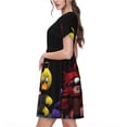 thumbnail image 4 of Lsque Five Nights At Freddy'S Print Women's Casual Dress T-Shirt Summer Short Sleeve Scoop Neck Swing Dresses, 4 of 7