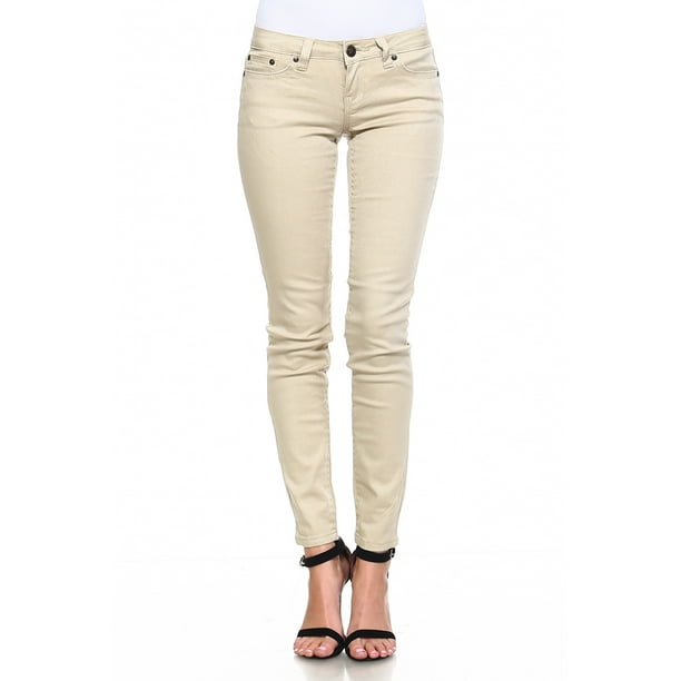Request Jeans - Request Jeans Juniors Skinny Metallic Pants Five Pocket Styling Metallic Gold 7/