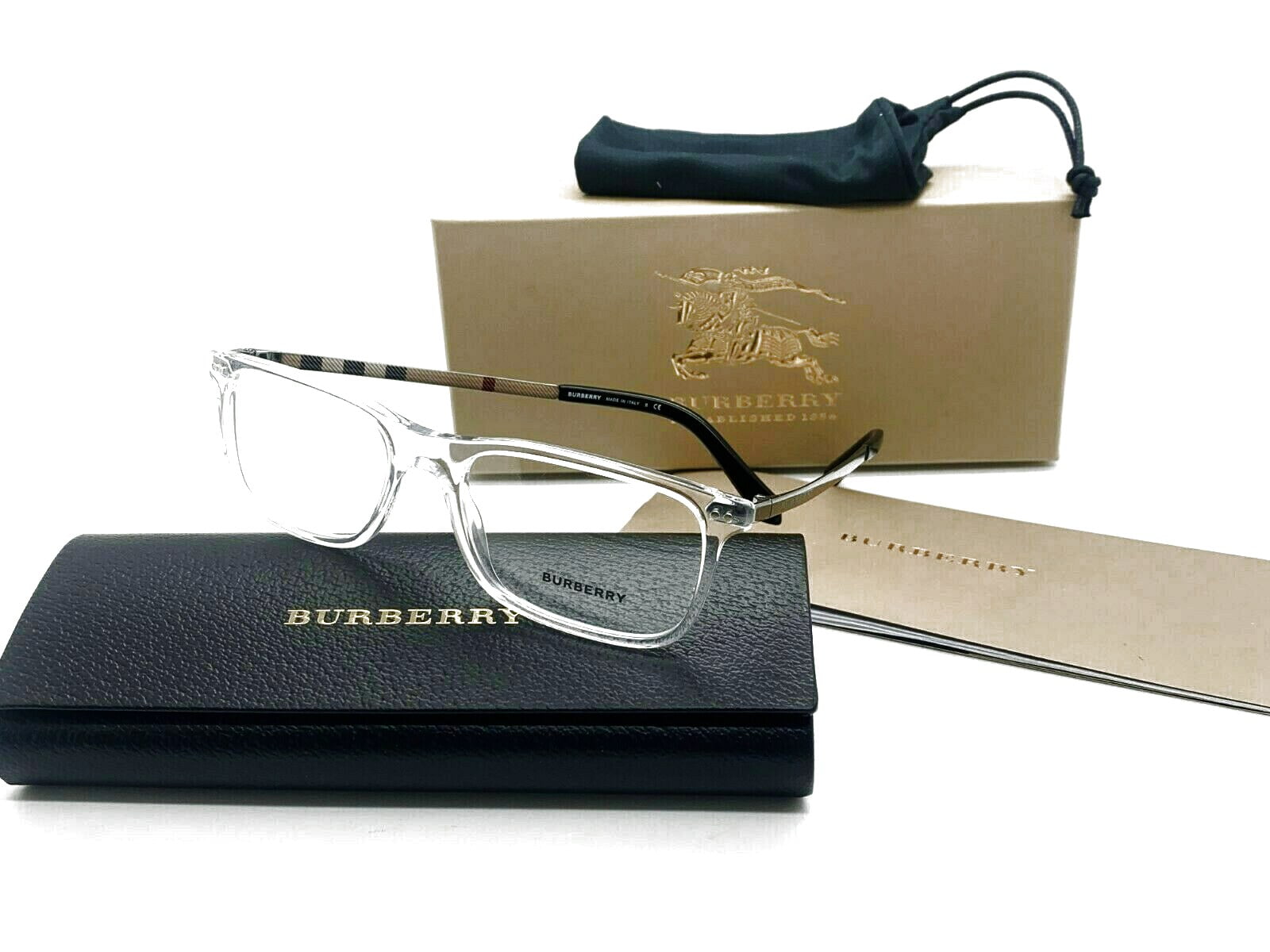 burberry clear frame glasses