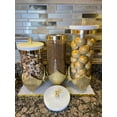 thumbnail image 2 of Glass Canister with Gold Diamond Design and Marble Lid (3 Sizes) - Small, 2 of 4