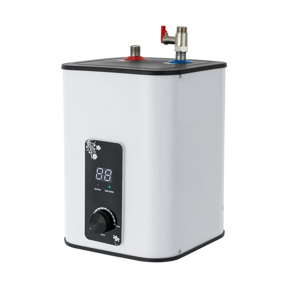 Electric Mini Tank Water Heater 8L White Black Instant Hot Modern Rectangle Water Heater