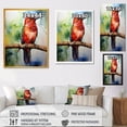 thumbnail image 4 of Designart "Radiant Beauty of Red and Green Hummingbird" Animals Framed Wall Art - Traditional Red Hummingbird Bedroom Framed Canvas Wall Art, 4 of 6