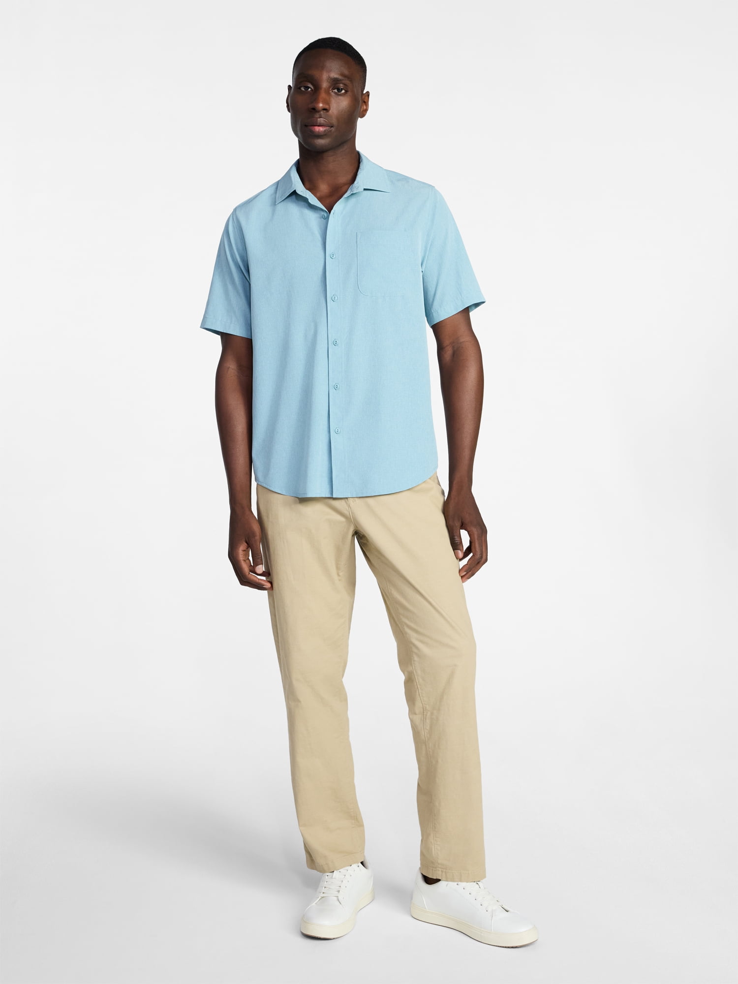 George Men's Commuter Shirt with Short Sleeves, Sizes S-3XL