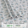 thumbnail image 6 of RUVANTI 100% Organic Cotton Sheets -Split King Sheet - 5 Piece Percale Weave Bedding, Crisp, Cooling & Breathable, Soft & Durable, 16" Deep Pocket, Hotel Quality Sábanas - Blue Rose, 6 of 7