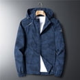 thumbnail image 5 of Lilgiuy Men's Hooded Coat Long Sleeve Letter Floral Stand Collar Zipper Pocket Jacket Blue（4） Winter Clothes for 2022, 5 of 5