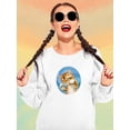 thumbnail image 2 of Fighting Cat Sweatshirt Women -Kayomi Harai Designs, Female 4X-Large, 2 of 4