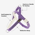 thumbnail image 3 of Plutus Pet Cotton Dog Harness and Leash Set, Reflective and Soft Padded, Medium Purple, XS, 3 of 8