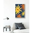 thumbnail image 2 of PixonSign Framed Canvas Print Wall Art Yellow & Orange Flower Print Nature Wilderness Illustrations Modern Art Contemporary Colorful Multicolor for Living Room, Bedroom, Office - 16x24 White, 2 of 5