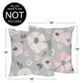 thumbnail image 4 of Sweet Jojo Designs Watercolor Floral Grey Girl Square Decorative Throw Pillow Covers Set 2 Piece 18in., 4 of 5