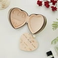 thumbnail image 4 of Amaiiu PU Heart Jewelry Organizer Large Capacity Zipper Storage Box Earring Necklace Rings Ear Studs Portable Holder for Champagne, 4 of 10