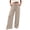 Khaki, variant on Maplenight Cotton Linen Wide Leg Pants for Women Drawstring Elastic Waist Palazzo Pants Side Pockets Lightweight Travel Beach Casual Lounge Trousers
