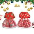 thumbnail image 4 of Christmas Festival Pet Skirt for Party - Attractive, Elegant, See-through Mesh, Xmas Tree Pattern, Bells Print, Photograph Prop, Polyester, Christmas Pet Skirt, 4 of 8