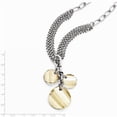 thumbnail image 2 of Stainless Steel Polished Crystal Necklace - 20.5 Inch - Measures 20.5mm long, 2 of 2