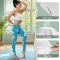 thumbnail image 7 of COEQINE Women 4-Way Stretch Yoga Pants with Pockets High Waisted Tummy Control Buttery Soft Running Workout Leggings Hip Lift Casual Tights, Cat Moon Planet Star Cloud Blue, M, 7 of 7