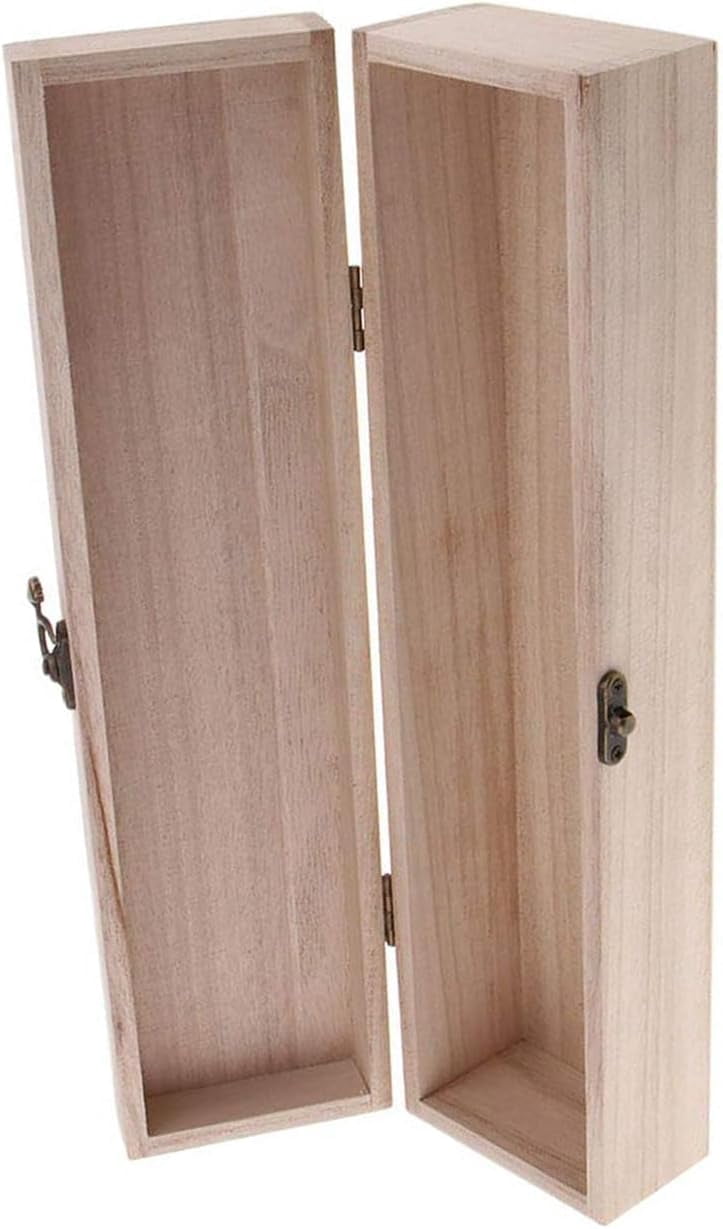 Unfinished Wood Box, 5 Pack Ready to Decorate Wooden Box with Hinged Lid, Craft Box Pencil Box for Tea Trinket Storage, Make Your Own Gift, Jewelry, Photo(7.87 * 3.94 * 1.97In)
