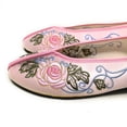 thumbnail image 2 of TJ Global Women's Traditional Chinese Flower Embroidery Flats - Totem Style Loafers Comfortable Round Toe Ballet, Cheongsam (Pink, Size 9), 2 of 3