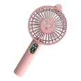 thumbnail image 3 of Atomizer Fan Water Spray Misting Cooling Fan USB Rechargeable Humidifier Moisturizing Device, Pink, 3 of 9