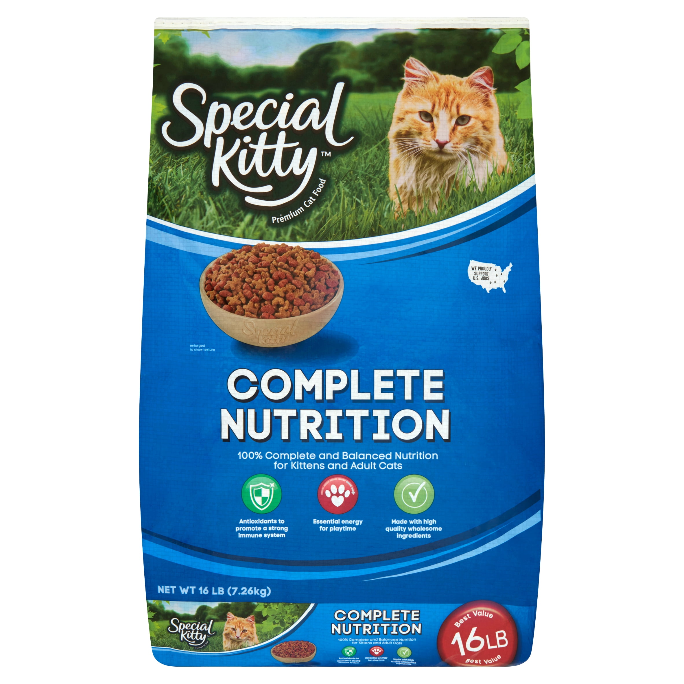 Special Kitty Complete Nutrition Premium Cat Food, 16 lb 