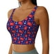 thumbnail image 2 of Fotbe Cute Crabs Sujetador Deportivo Largo sin Aros para Mujer con Almohadillas y Soporte Medio, Transpirable y Absorbente, Camiseta Tipo Chaleco o Tank Top-Large, 2 of 8