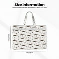 thumbnail image 3 of Salouo Dachshund Dog for Canvas Tote File Bag, Tote Bag With Zipper Business Briefcase Document Bag with Handle A4 File Organizer Laptop Bag for Travel & Work, 3 of 8