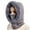 Gray, variant on GRNSHTS Women Winter Hood Faux Fur Hat with Knitted Ski Mask Scarf Neck Warmer Fleece Lined Balaclava for Snow Outdoor Sports (Red)