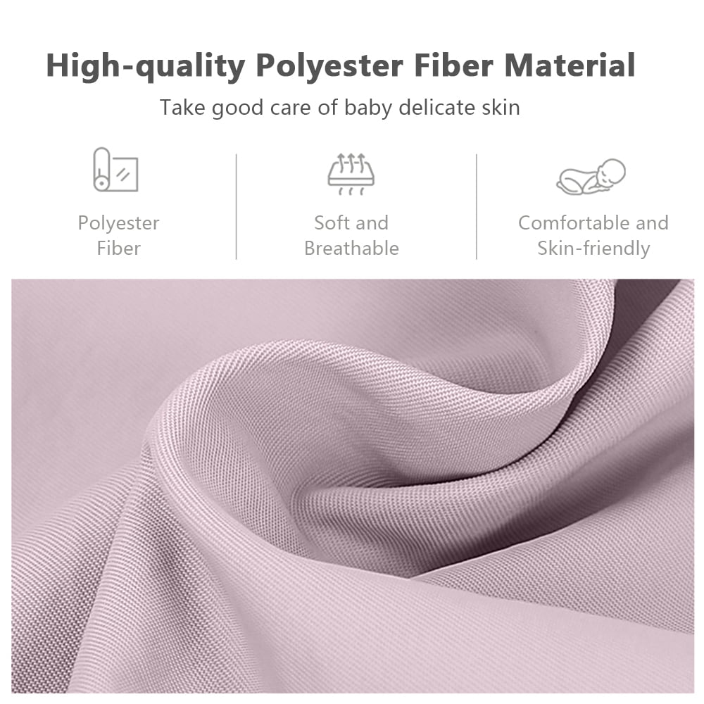 Riousery Baby Carrier Cover Hooded Stretchy Cloak for Infants Windproof Soft Stroller Cover with Pocket Purple Pink Rabbit 32x26x0.8 inches / 81x66x2 cm