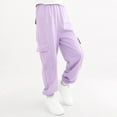 thumbnail image 4 of Kiijoy Girls Active Cargo Pants Casual Loose Fit Jogger Sweatpants, Sizes 13-14, 4 of 4
