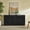 Black, variant on 64" Fluted Sideboard Buffet Cabinet with Storage, Modern Credenza Cabinet with Arched Doors, Wood Accent Storage Cabinet for Dining Room Living Room Entryway, Black