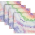 thumbnail image 4 of Cloth Napkins 4PCS Tie Dyed Rainbow Dinner Table Napkin Decorative for Family Party Restaurant Wedding Use 20 Inch Washcloth Gift, 4 of 7