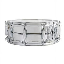 Ludwig LM400 Smooth Chrome Plated Aluminum 5" x 14" Snare Drum w/ Imperial Lugs and Supra-Phonic Strainer
