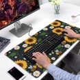 thumbnail image 2 of Long Mouse Pads for Desk,DarkBlue Sunflower Bee Pattern Desk Mats on Top Of Desks, Desk Mouse Pad Extra Large with 3mm Non-Slip Base and Stitched Edge for Gaming,Office,Work,Home 31.5"x15.7", 2 of 6