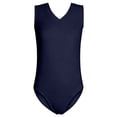 thumbnail image 4 of Teen Swim Suit Navy 1 Piece Swimsuit Girls Sleeveless Rash Guard Pool Parties Summer Beach Swimwear 13-14 Years, 4 of 4