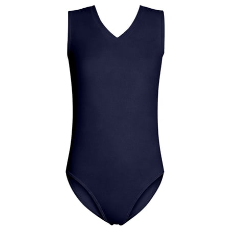 Bainana One-Pieces Swimsuit For Toddler Girls Solid Color Sleeveless Crew Neck Swimwear Breathable Soft Little Girls Holiday Pool Beach Hawaii Bathing Suit Navy Size 11-12 Years
