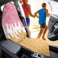 thumbnail image 2 of KUIFORTI Ice Cream Car Seat Cover Protector Front Seats Easy Installation Sweat Towel Seat Covers Bucket Anti-Slip Fit Fit for Car SUV Van for Gym Workout Beach Hiking, 2 of 7