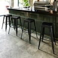 thumbnail image 2 of Bowery Hill 30" Metal Backless Bar Stool in Distressed Black, 2 of 11