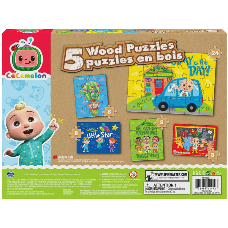 Puzzle - Pour bébé - 5 puzzles - Cocomelon - 3 à 5 pièces - Dès 2 ans -  Fournitures beaux-arts